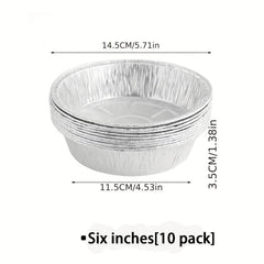 10pc Tinfoil Tray Set for Air Fryers BBQs Camping Parties