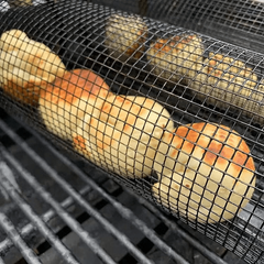 3pcs BBQ Basket Set with Hook & Fork Outdoor Barbecue Net Barrel