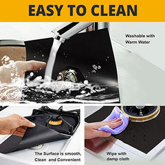 Non Stick Square Gas Stove Burner Covers Fireproof Gas Stove Mats