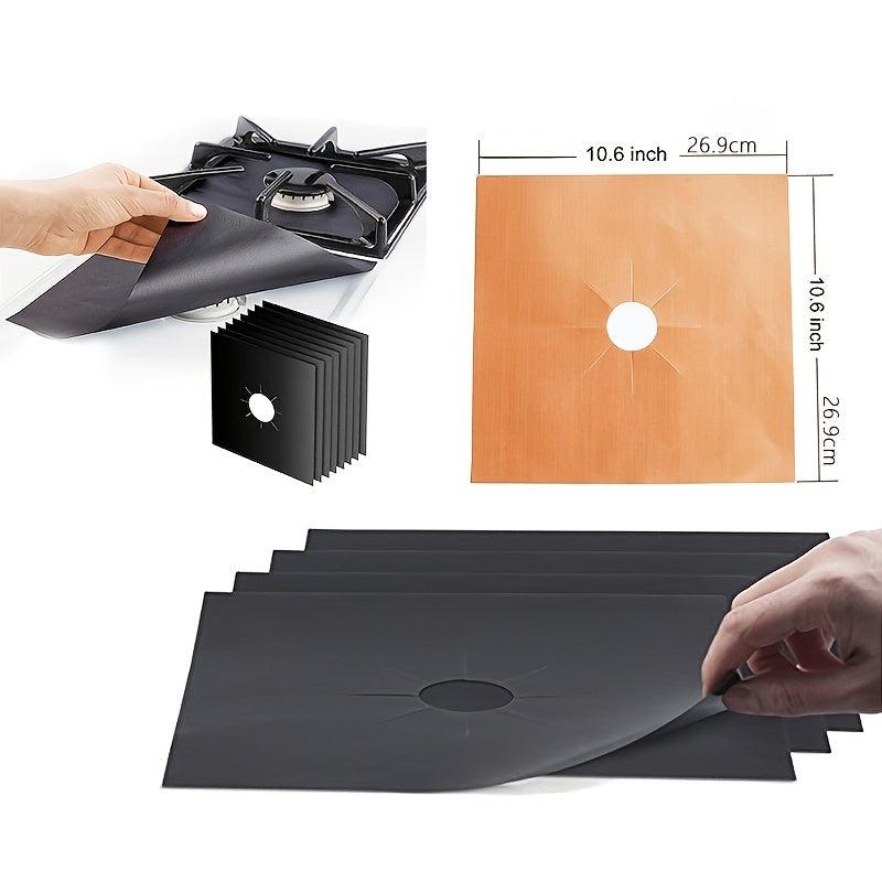 Non Stick Square Gas Stove Burner Covers Fireproof Gas Stove Mats