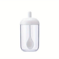 Kitchen Seasoning Jar With Spoon, Round Seasoning Bottle