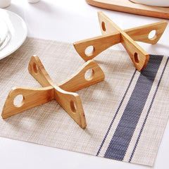 Wooden Trivet Heat Resistant Pot Mat for Kitchen Table Decor