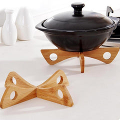 Wooden Trivet Heat Resistant Pot Mat for Kitchen Table Decor