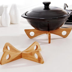 Wooden Trivet Heat Resistant Pot Mat for Kitchen Table Decor