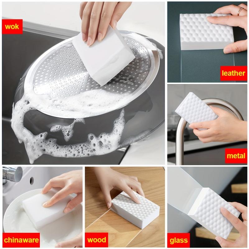 10pcs Magic Cleaning Sponge Eraser Foam Pads Household Kitchen Sponges
