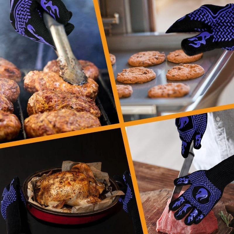 Cutting Resistant Gloves Non Slip Silicone Heat Resistant Gloves