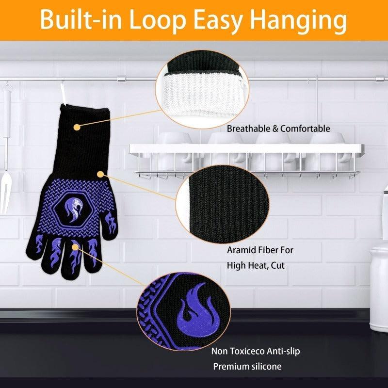 Cutting Resistant Gloves Non Slip Silicone Heat Resistant Gloves
