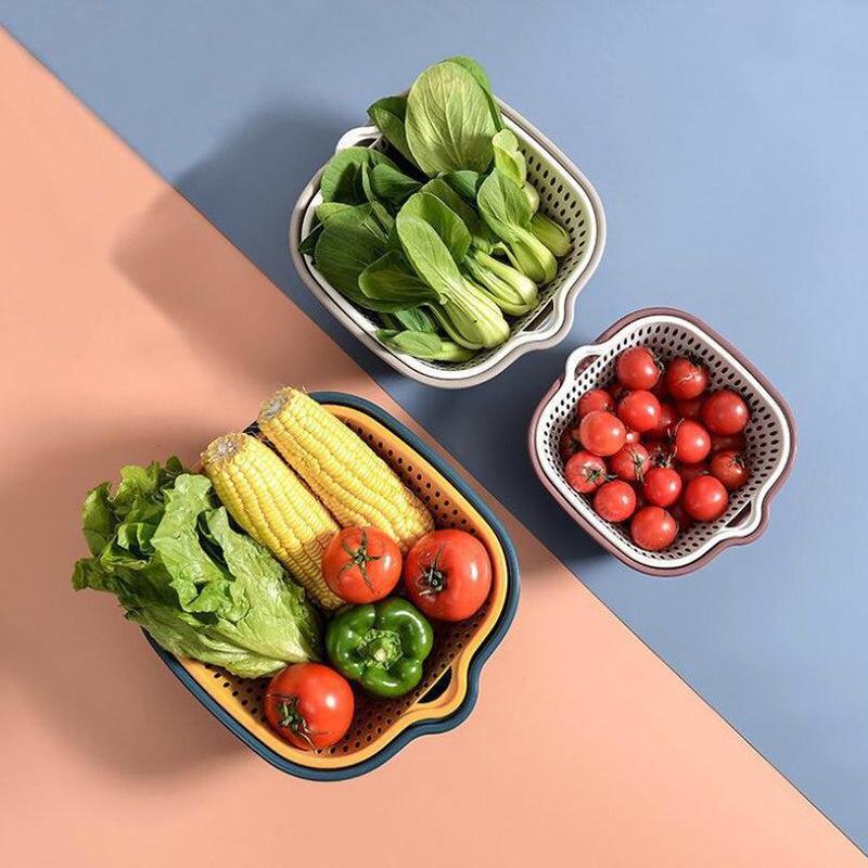 6pcs Fruit Vegetable Basket Drain Fruit Washer Kitchen Tool