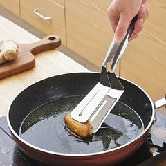 Stainless Steel Food Flip Steak Burger BBQ Meat Pizza Clip