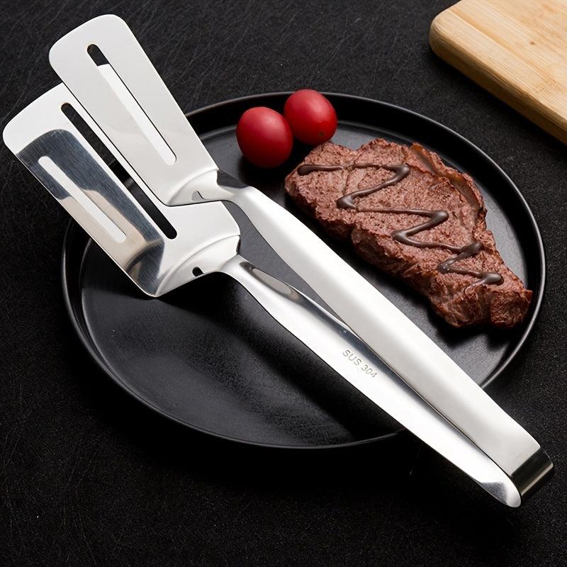 Stainless Steel Food Flip Steak Burger BBQ Meat Pizza Clip