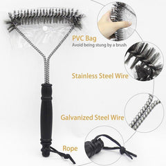 BBQ Grill Cleaning Brush Stainless Steel Bristles