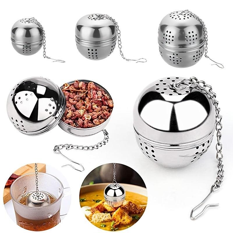 Stainless Steel Tea Ball Infuser Strainer with Chain Hook