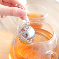 Stainless Steel Tea Ball Infuser Strainer with Chain Hook