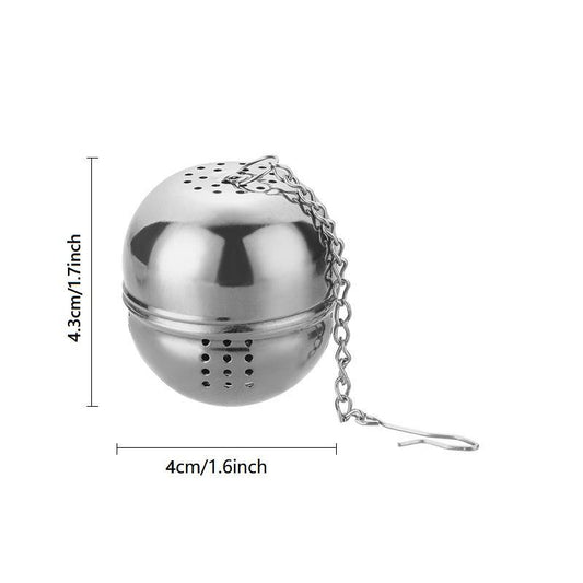 Stainless Steel Tea Ball Infuser Strainer with Chain Hook