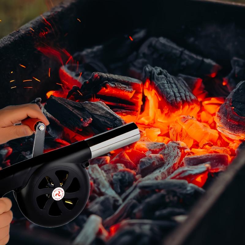 Hand Crank Blower BBQ Manual Fan for Outdoor Cooking
