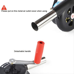 Hand Crank Blower BBQ Manual Fan for Outdoor Cooking