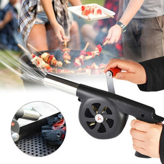 Hand Crank Blower BBQ Manual Fan for Outdoor Cooking