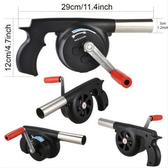 Hand Crank Blower BBQ Manual Fan for Outdoor Cooking