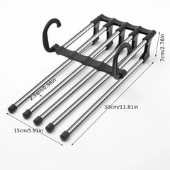 5-In-1 Stainless Steel Pants Hanger & Storage Rack
