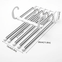 5-In-1 Stainless Steel Pants Hanger & Storage Rack