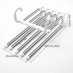 5-In-1 Stainless Steel Pants Hanger & Storage Rack