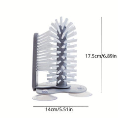Glass Cleaning Brush Suction Cup Kitchen Tool