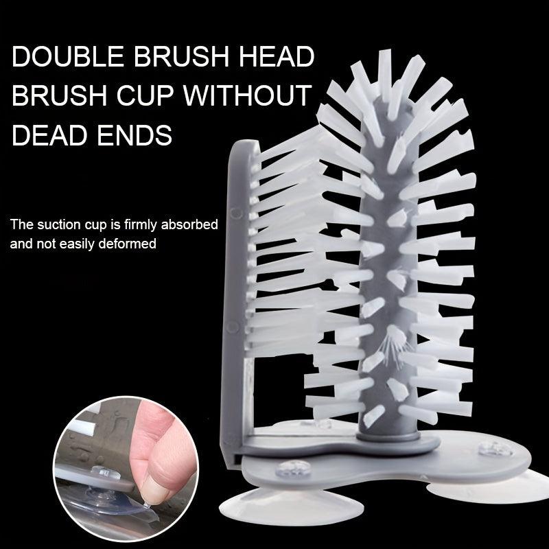 Glass Cleaning Brush Suction Cup Kitchen Tool