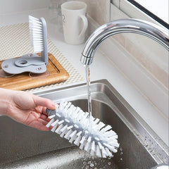 Glass Cleaning Brush Suction Cup Kitchen Tool