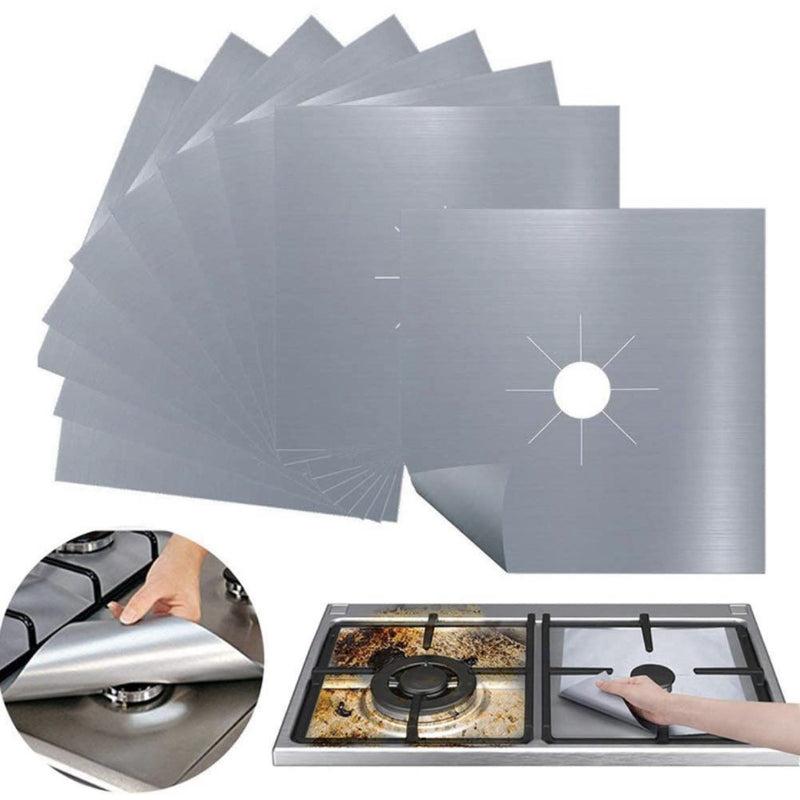 4pcs Stove Protection Pad Gas Stove Burner Cover Reusable Stove Protector