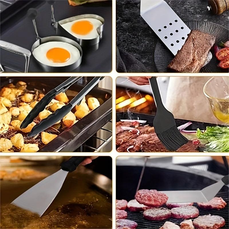 3PCS BBQ Griddle Accessories Set Stainless Steel Barbecue Tools Kit