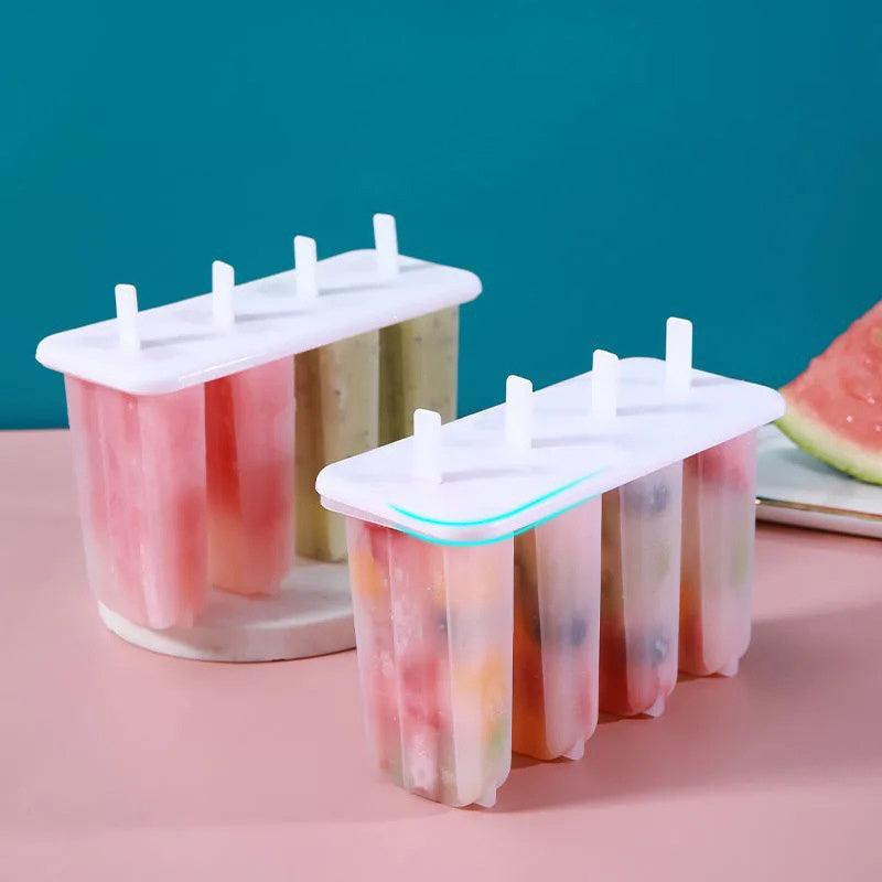 Popsicle Molds Ice Cream Trays Reusable Kitchen Tools 50 Sticks