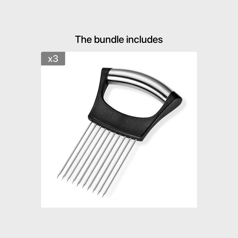 Stainless Steel Handheld Kitchen Tool for Easy Onion & Tomato Slicing