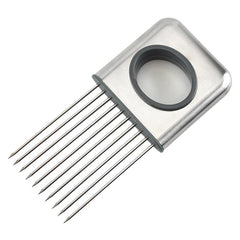 Stainless Steel Handheld Kitchen Tool for Easy Onion & Tomato Slicing