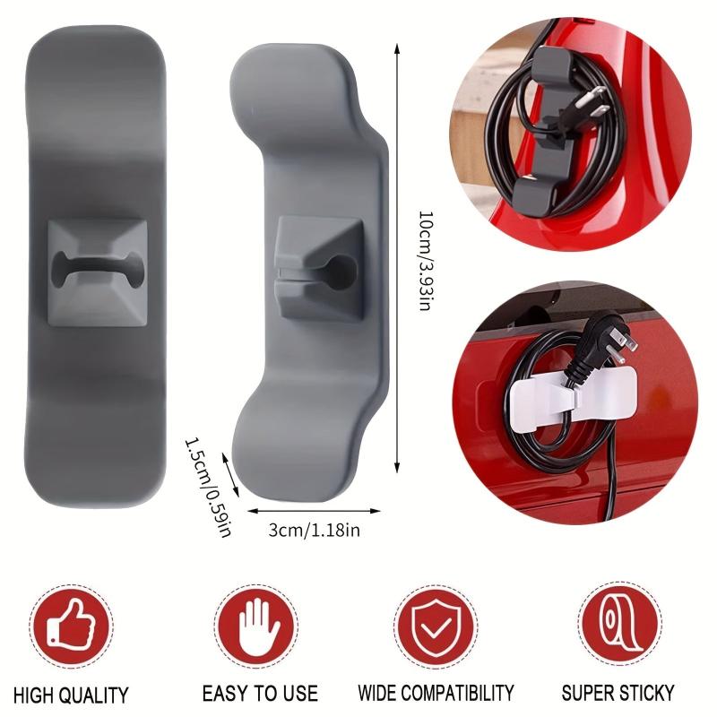 3pcs Cord Winder Stick On Tidy Wrap Cable Hider Storage