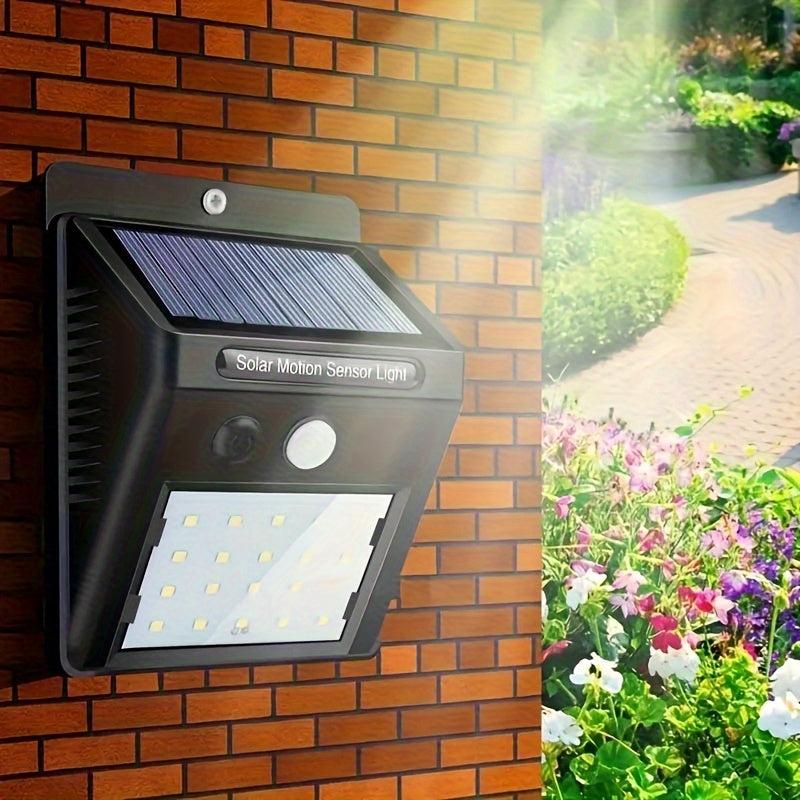 4pcs Solar Wall Lights Outdoor Waterproof Induction Path Lighting