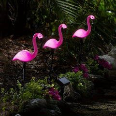 Flamingo LED Stake Lights Solar Powered Waterproof Garden Decor