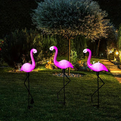 Flamingo LED Stake Lights Solar Powered Waterproof Garden Decor