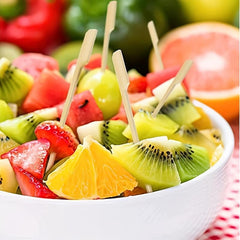 Bamboo Skewers 200 PCS for Appetizers Cocktail Picks Fruit Kababs