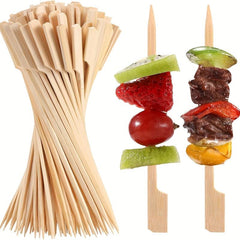 Bamboo Skewers 200 PCS for Appetizers Cocktail Picks Fruit Kababs