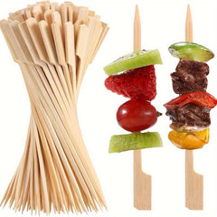Bamboo Skewers 200 PCS for Appetizers Cocktail Picks Fruit Kababs