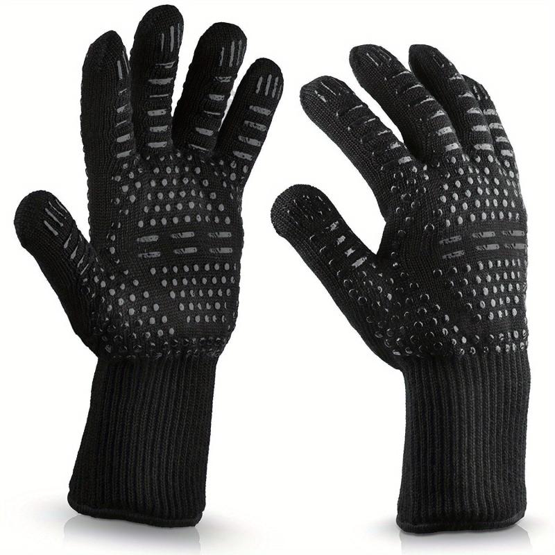 2PCS Silicone Non slip Oven Heat Resistant Gloves