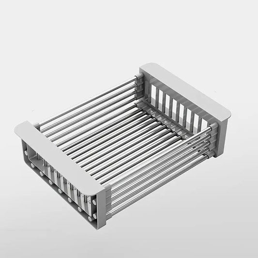 Expandable Stainless Steel Sink Strainer Basket Collapsible Colander