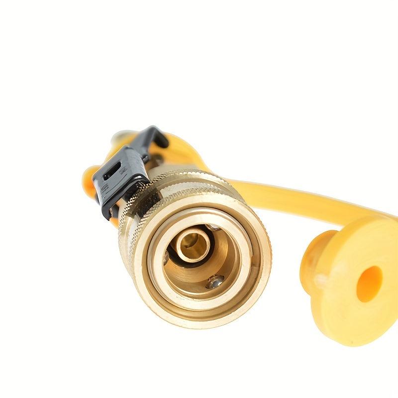 1pc RV Propane Quick Connect Splitter Adapter Solid Brass Trailer Shutoff Valve