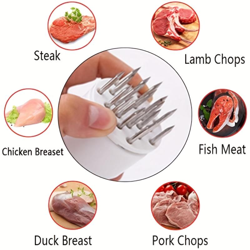 16 Blade Stainless Steel Meat Tenderizer for Perfectly Tender Steak