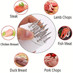 16 Blade Stainless Steel Meat Tenderizer for Perfectly Tender Steak