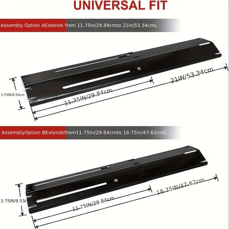 Adjustable Porcelain Steel Heat Plate Shield for Gas Grill