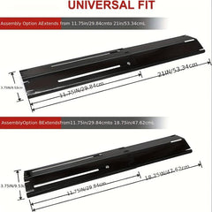 Adjustable Porcelain Steel Heat Plate Shield for Gas Grill
