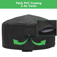 Waterproof 600D Firepit Cover BBQ Grill UV Protector