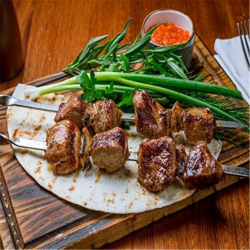 5pcs Stainless Steel BBQ Skewers Oven Stove Roasting Needles