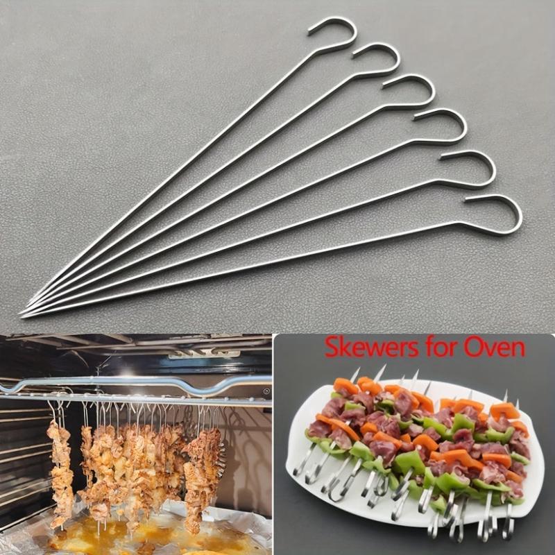 5pcs Stainless Steel BBQ Skewers Oven Stove Roasting Needles